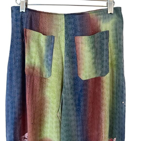 Multicolor Wide Leg Pants - Picture 14 of 16